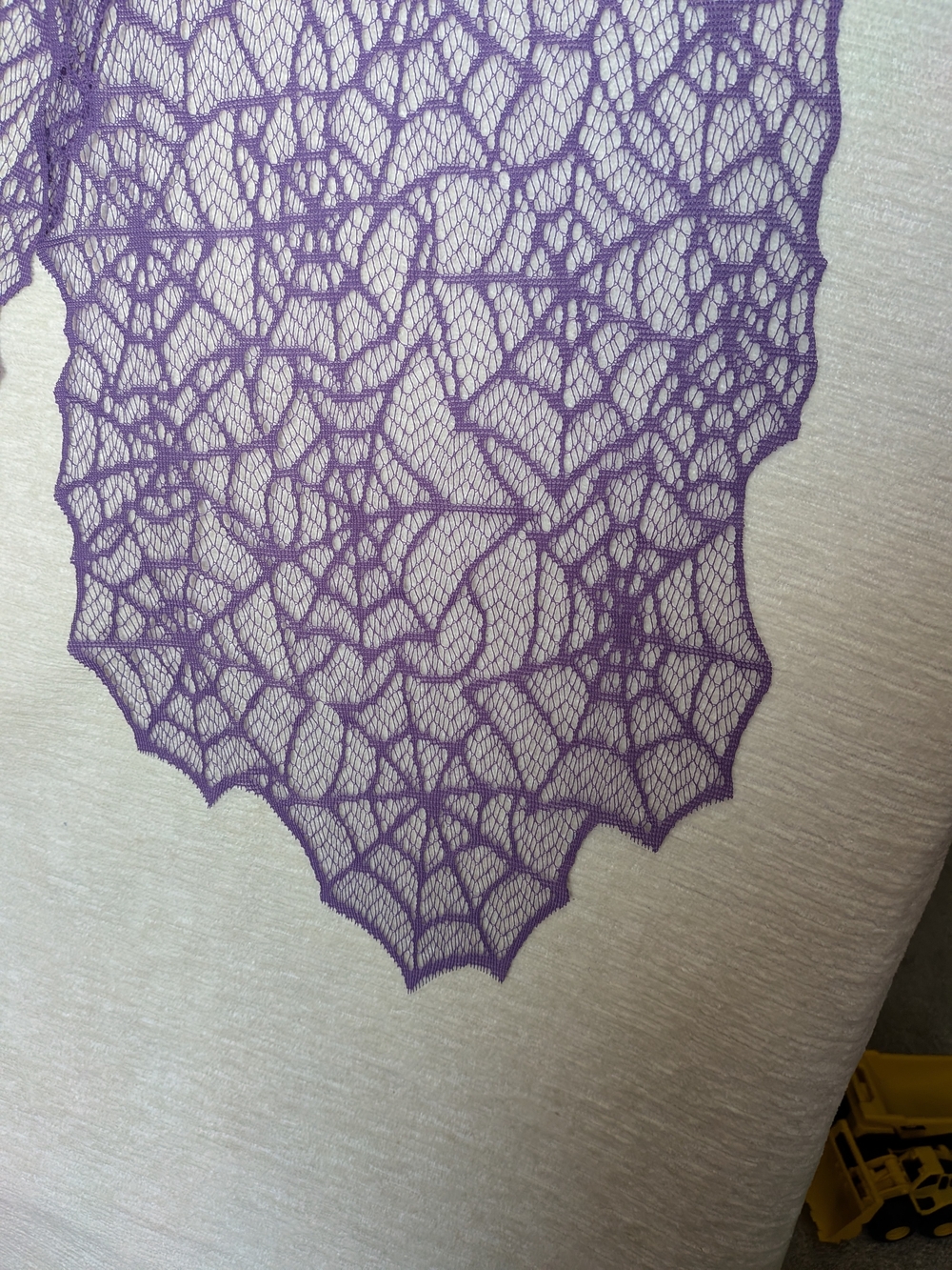 Purple Lace Spiderweb Table RUNNER-70" Long Great For Halloween - Picture 3 of 4